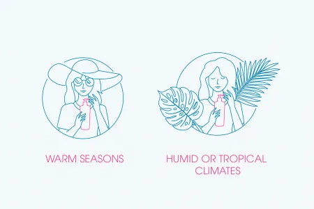 warm seasons and humidity